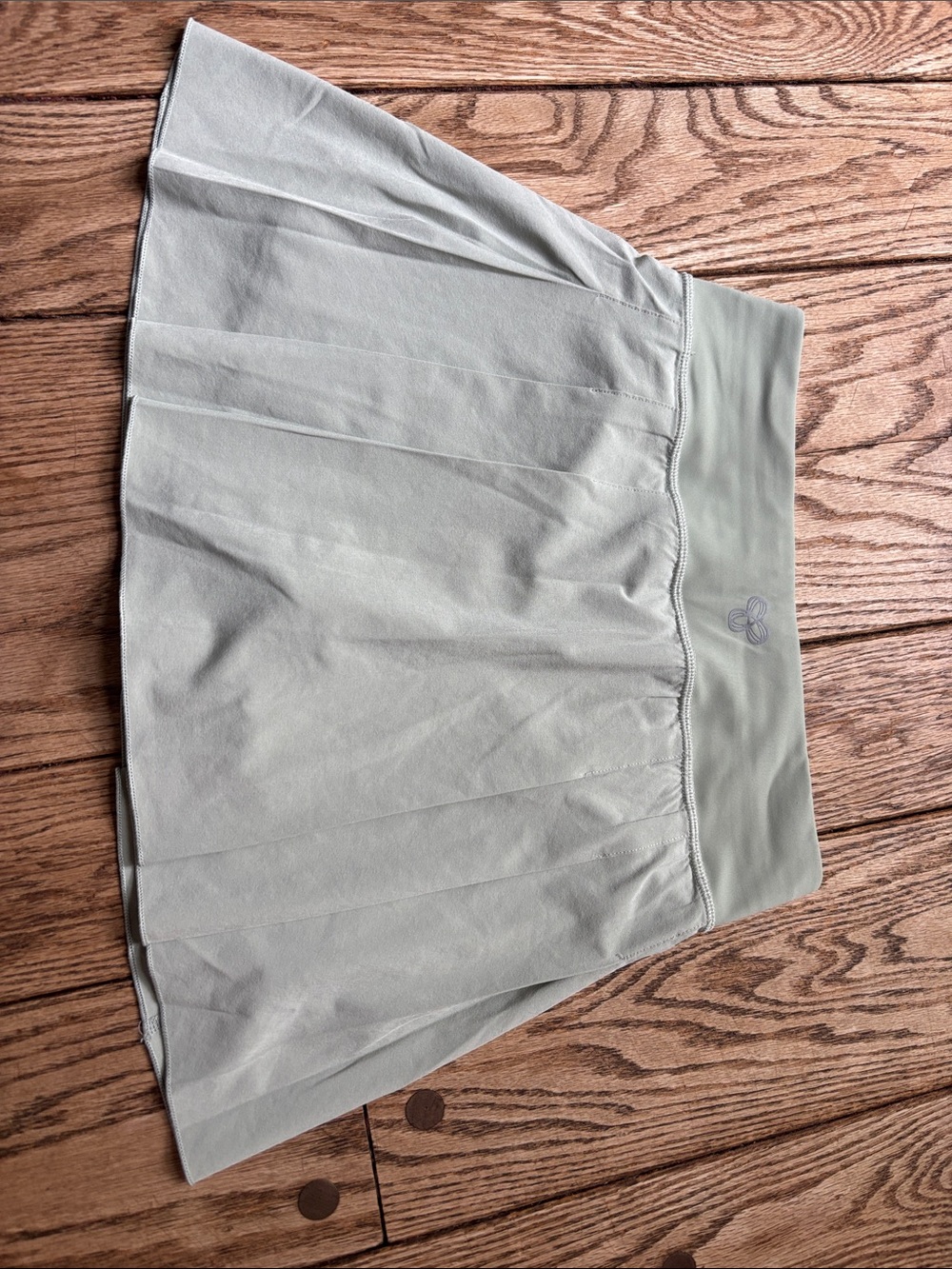 Aritzia Pleated Skater Skirt in Light Sage